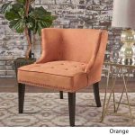 Adelina Button Tufted Armless Fabric Chair
