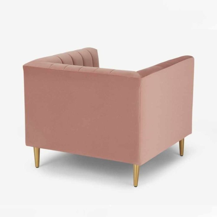 Amicie Channel Tufted Velvet Arm Chair
