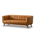 Ardrie PVC Faux Leather Flared Arm Sofa