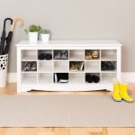 Arrow stone White Shoe Storage Cubie Bench