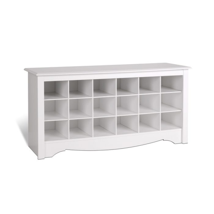 Arrow stone White Shoe Storage Cubie Bench Fatima Furniture