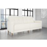 Benitez Twin Faux Leather Tufted Back Sofa