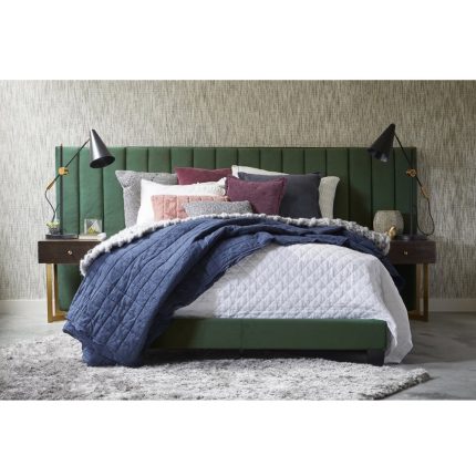 Box Channeled Wall Upholstered Bed