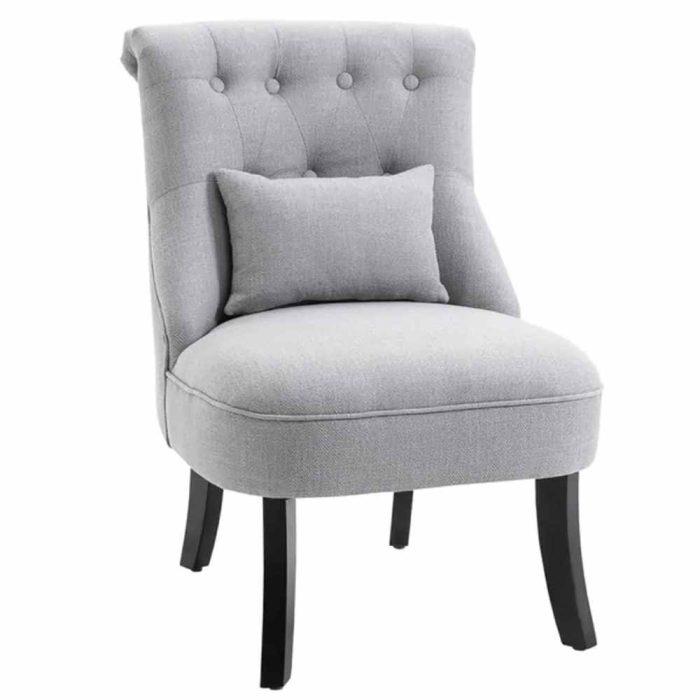 Button Tufted Chair with Cushion
