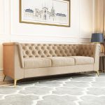 Chanin Velvet Rolled Arm Chesterfield Sofa