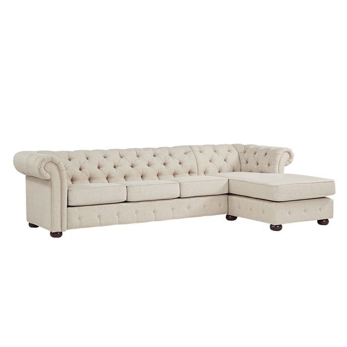 Chesterfield 4-Seat Sofa and Chaise