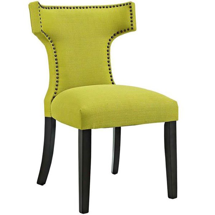 Curve Back Fabric Dining Chair