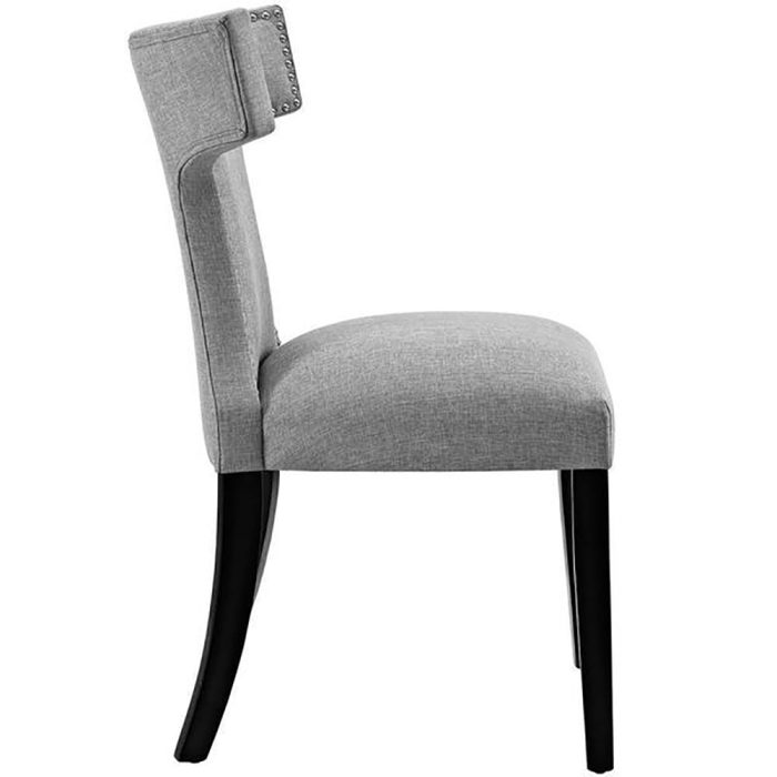 Curve Back Fabric Dining Chair