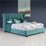 Curved Velvet Upholstered Bed