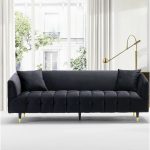 Dagenham Velvet Round Arm Sofa