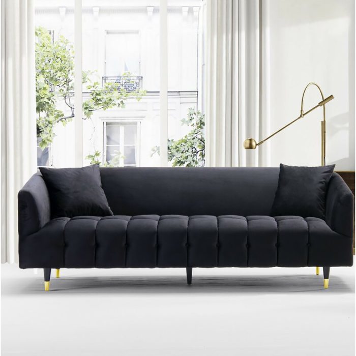 Dagenham Velvet Round Arm Sofa