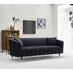 Dagenham Velvet Round Arm Sofa