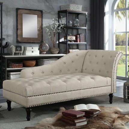 Deedee Tufted One Righ Arm Chaise Lounge