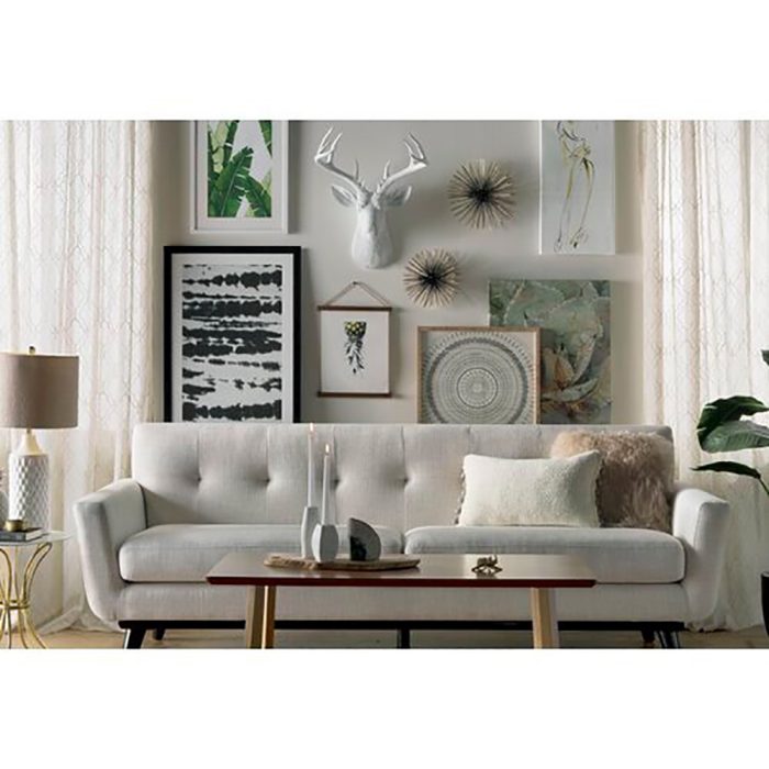 Dexter Grey Tufted 2 Seater Sofa