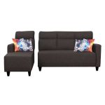 Elbon Sectional Sofa in Dark Brown Color
