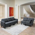 Emmie Mid-century Modern 5-piece Sectional Sofa Set