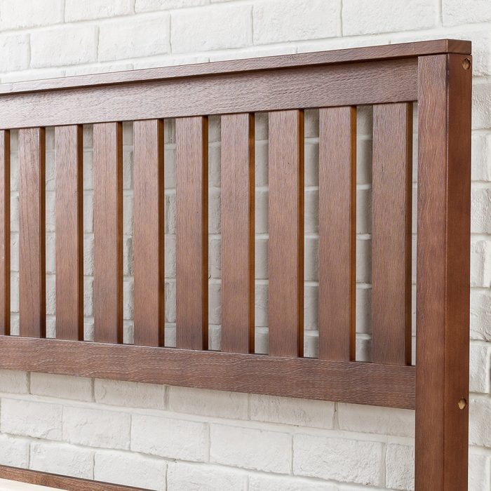 Espresso Solid Wood Plat Form Bed