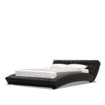 Essential Queen Size Upholstered Bed in Black Colour