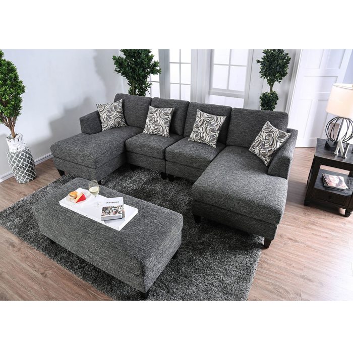 Fabric Modular 5pcs Sectional Sofa Bed