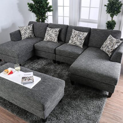 Fabric Modular 5pcs Sectional Sofa Bed