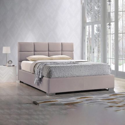 Fabric Upholstered Contemporary Platform Bed