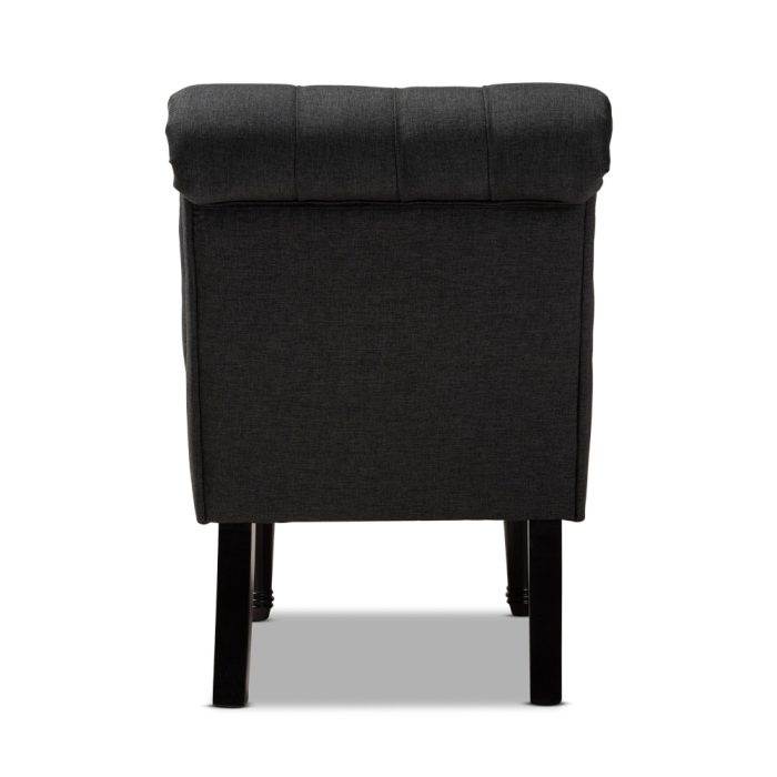 Fabric Upholstered Wood Accent Chair