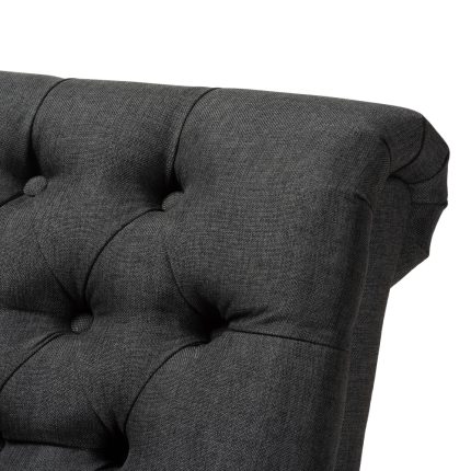 Fabric Upholstered Wood Accent Chair