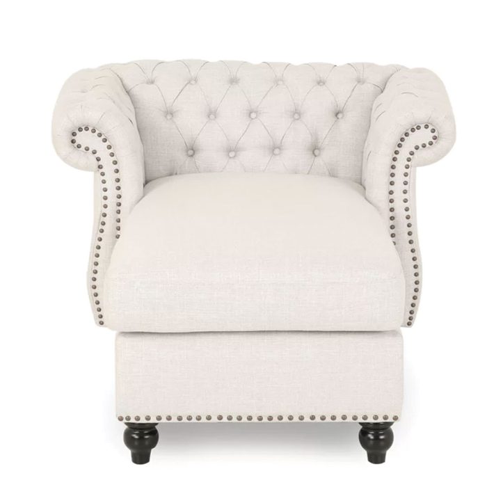 Fatima Tufted Rolled Arms Chaise Lounge
