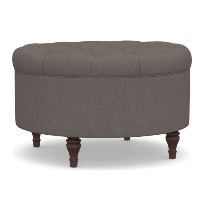 Fatima Tufted Round Storage Ottoman