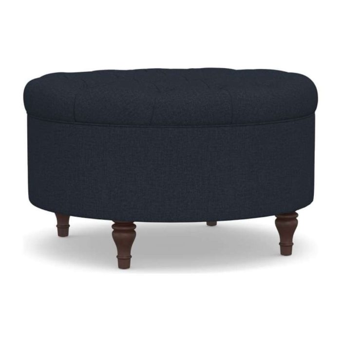 Fatima Tufted Round Storage Ottoman