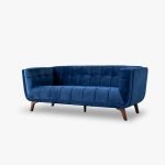 Flared Arm Tufted Velvet 3 Seater Sofa