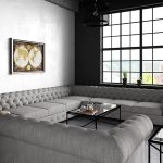 Garcia Tufted Linen U-shaped Sectional Sofa