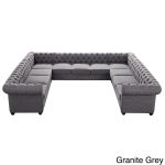 Garcia Tufted Linen U-shaped Sectional Sofa