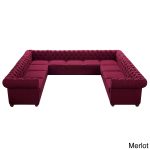 Garcia Tufted Linen U-shaped Sectional Sofa