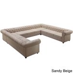 Garcia Tufted Linen U-shaped Sectional Sofa