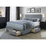 Grey Upholstered Storage Bed