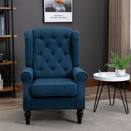 Guanta Tufted Accent Chair with Wooden Legs