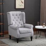 Guanta Tufted Accent Chair with Wooden Legs