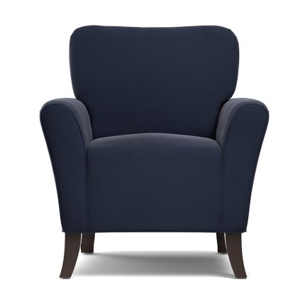 Harelbeke Navy Blue Velvet Arm Chair