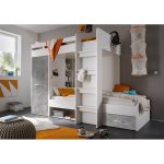 Hebert Single Bed with Shelf and Drawers