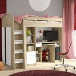 Holderness European Single Mid Sleeper Bed with Furniture Set