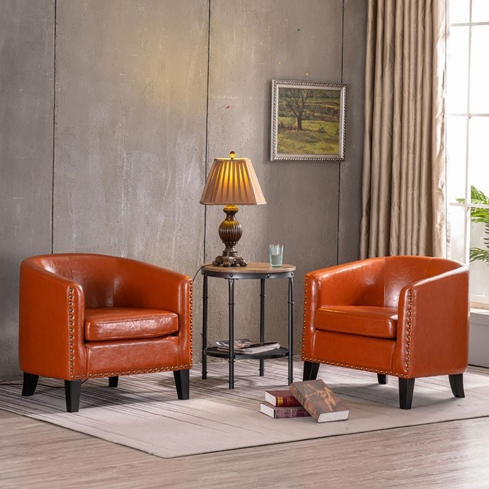 Modern leather deals chair