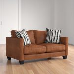 Hubbardston Faux Leather Square Arm Loveseat