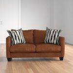 Hubbardston Faux Leather Square Arm Loveseat