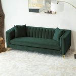 Jacqueline Velvet Square Arm 3 Seater Sofa