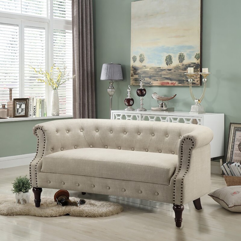 Rolled deals arm loveseat