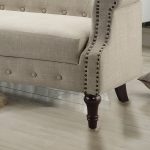 Khalifa Linen Rolled Arm Loveseat