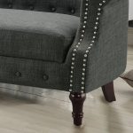 Khalifa Linen Rolled Arm Loveseat