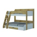 Lilly Single Bunk Bed with Drawers and Shelves