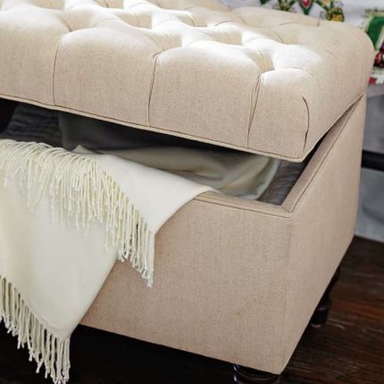 Lorraine Tufted Upholstered Storage Bench